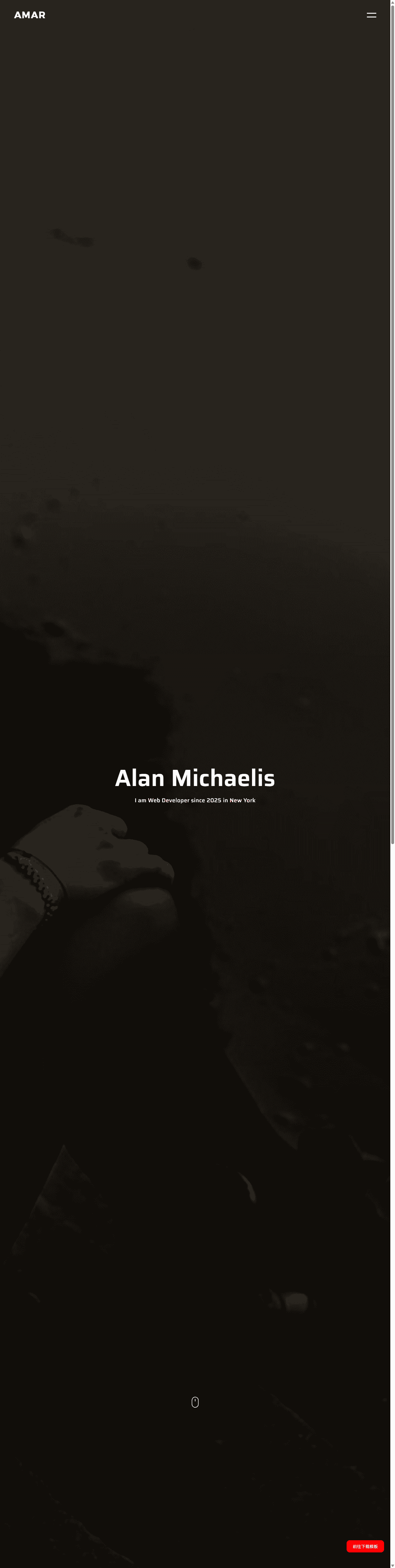 黑色个人作品展示网站模板 - 鹿快