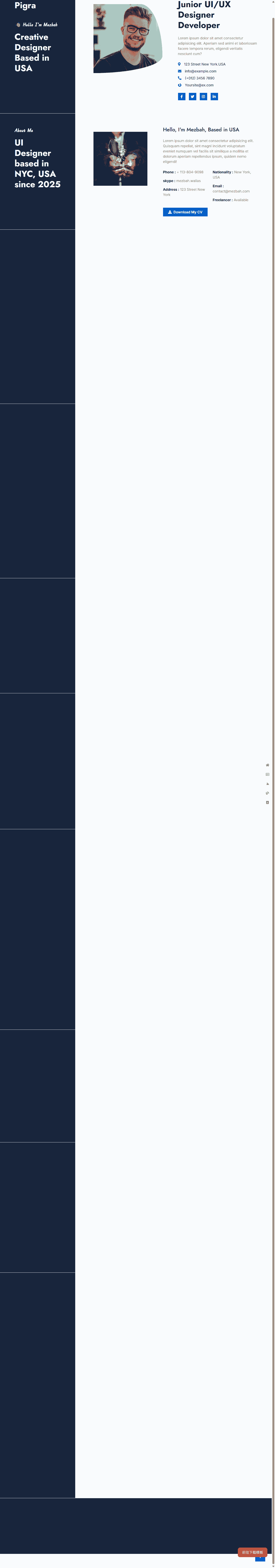 个人作品集简历网页模板 - 鹿快