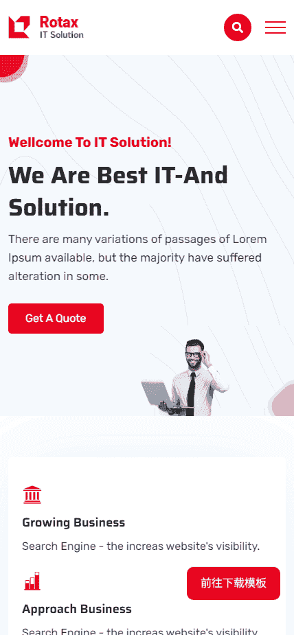 专业IT项目商业服务网站模板