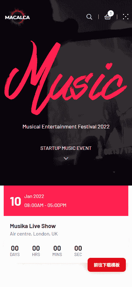 音乐节娱乐秀场网站模板