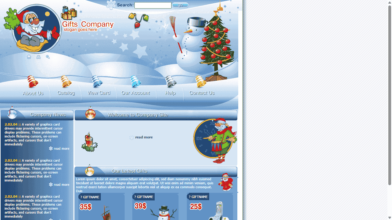 欧美圣诞节礼物销售网站模板免费下载 - 鹿快