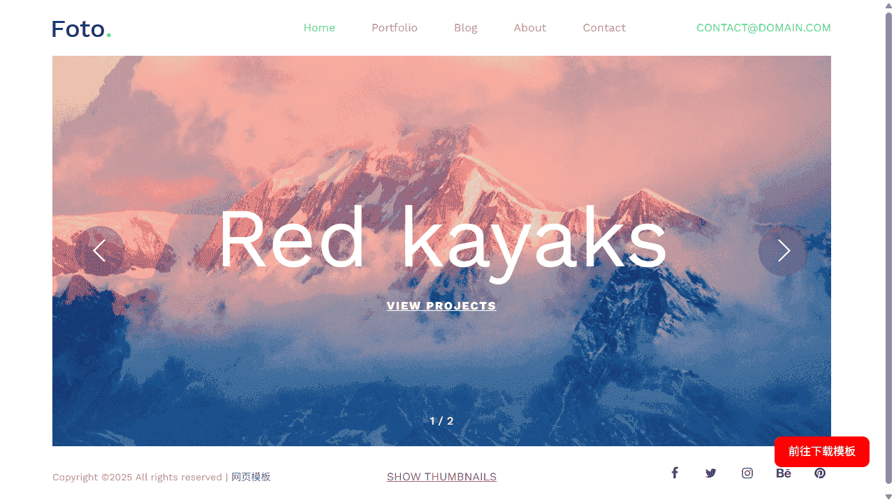 摄影幻灯片图集展示响应式网站模板免费下载免费下载 - 鹿快