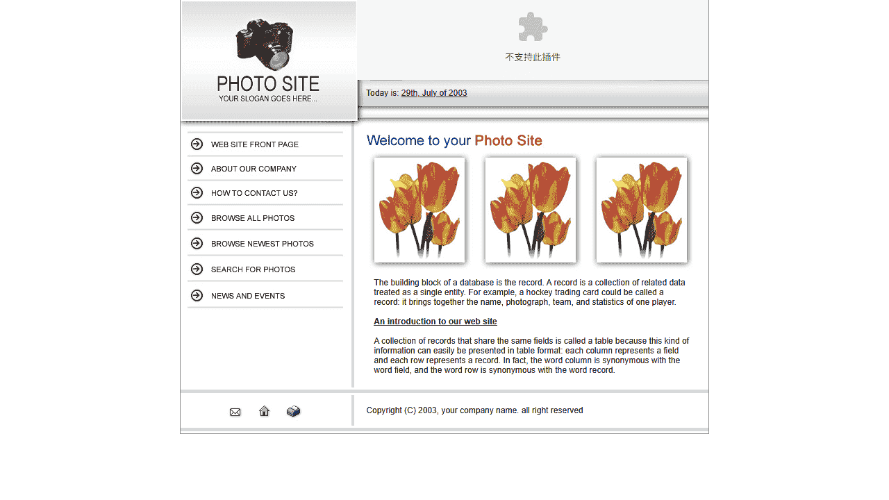简单个人相册网站模板免费下载 - 鹿快