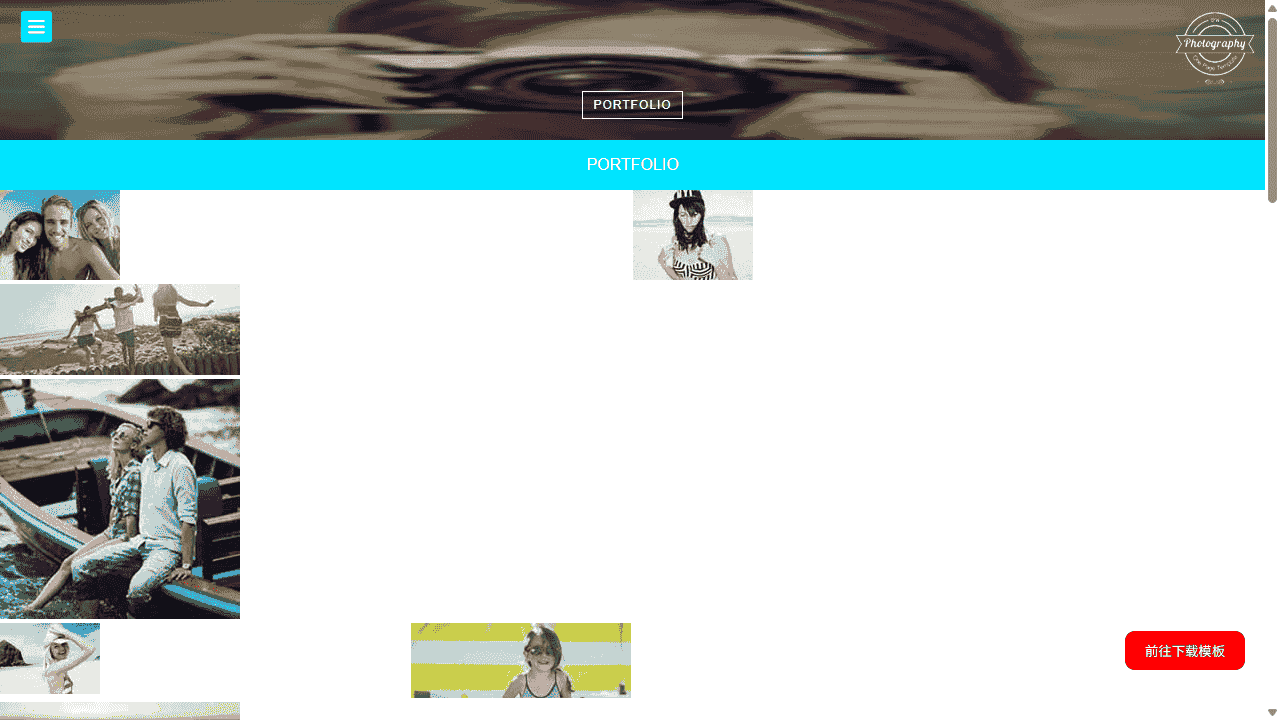 摄影照片展示单页面响应式网站模板免费下载 - 鹿快