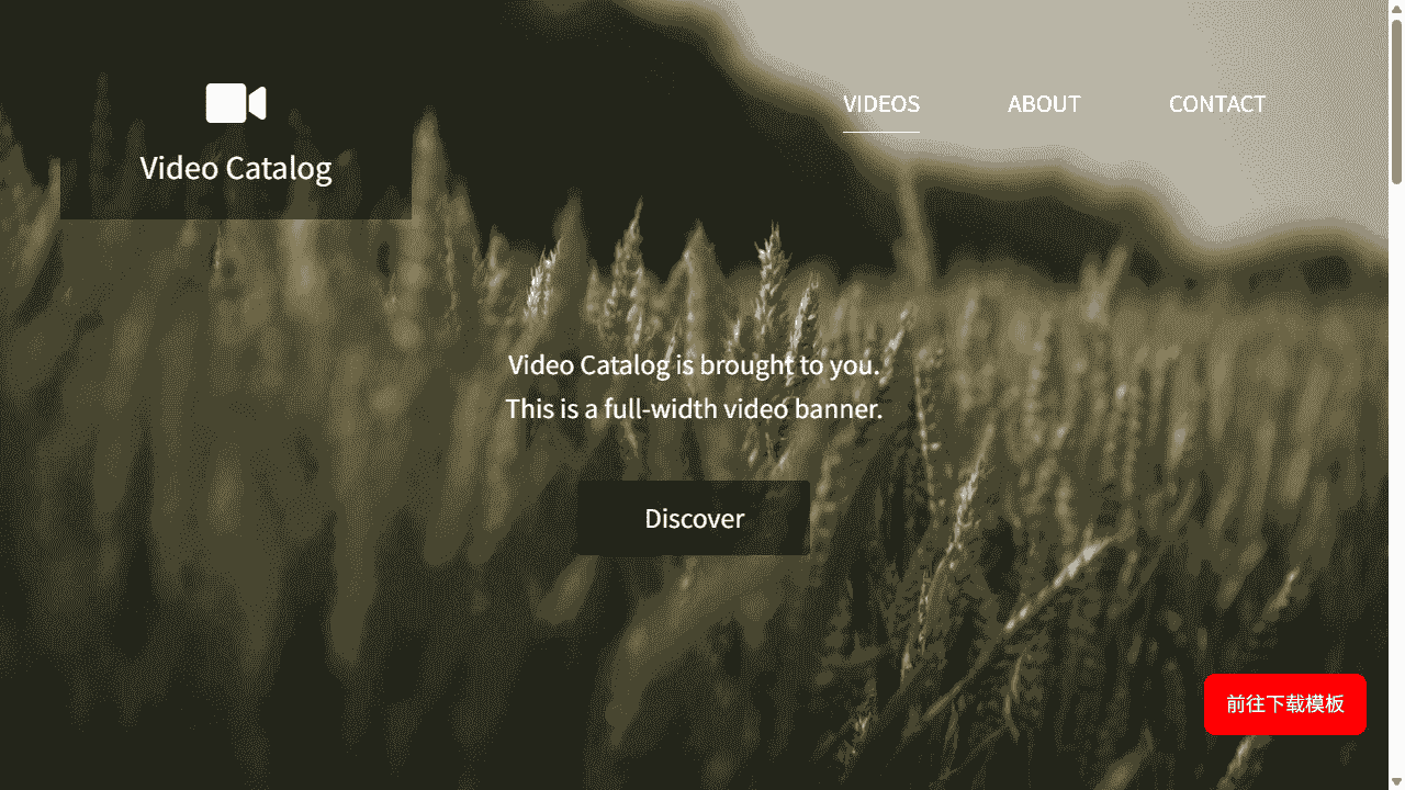 视频记录展示列表响应式网站模板免费下载 - 鹿快