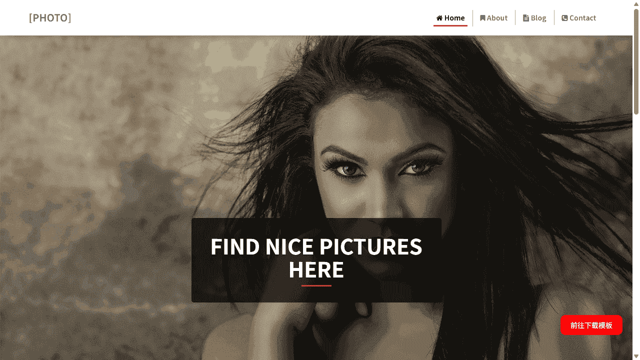 照片图集展示网站模板免费下载 - 鹿快