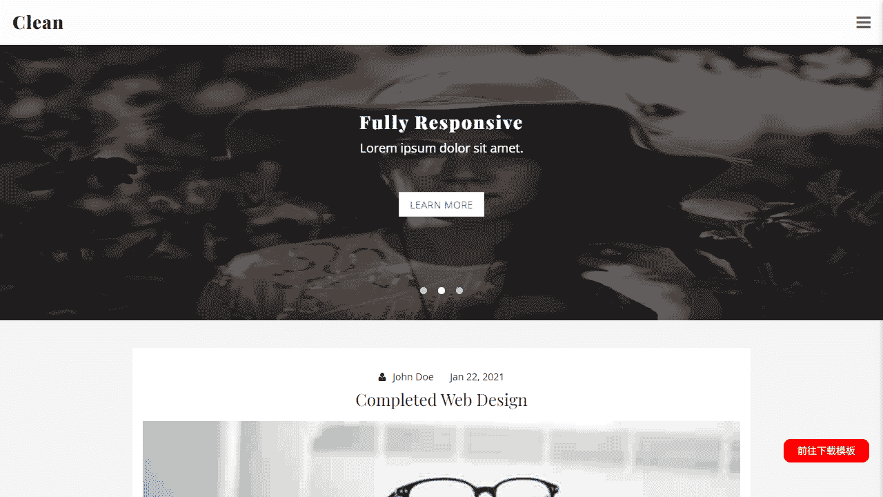 清新简洁手机博客模板 - 鹿快