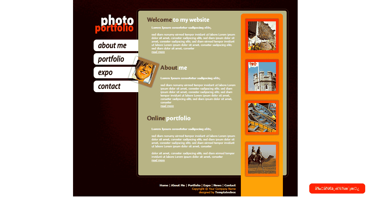 欧美式个人相册主页模板 - 鹿快