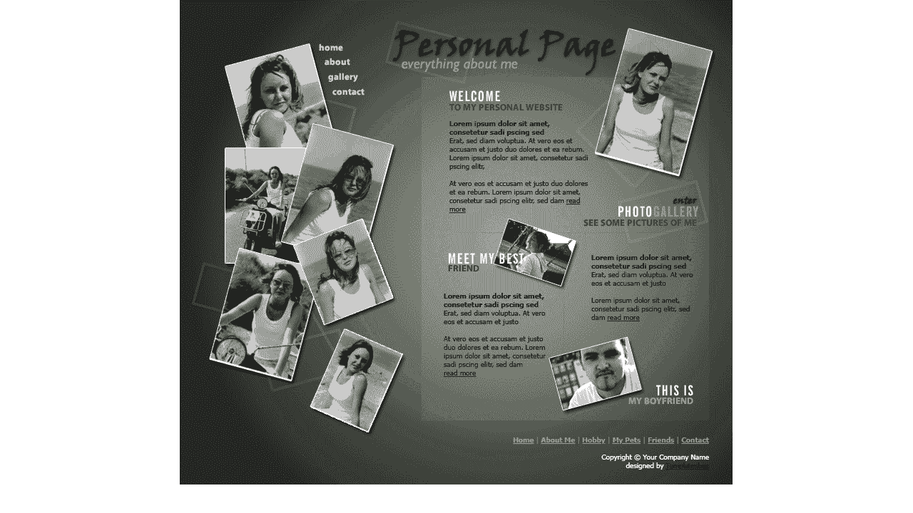 欧美模特个人相册网站模板免费下载免费下载 - 鹿快