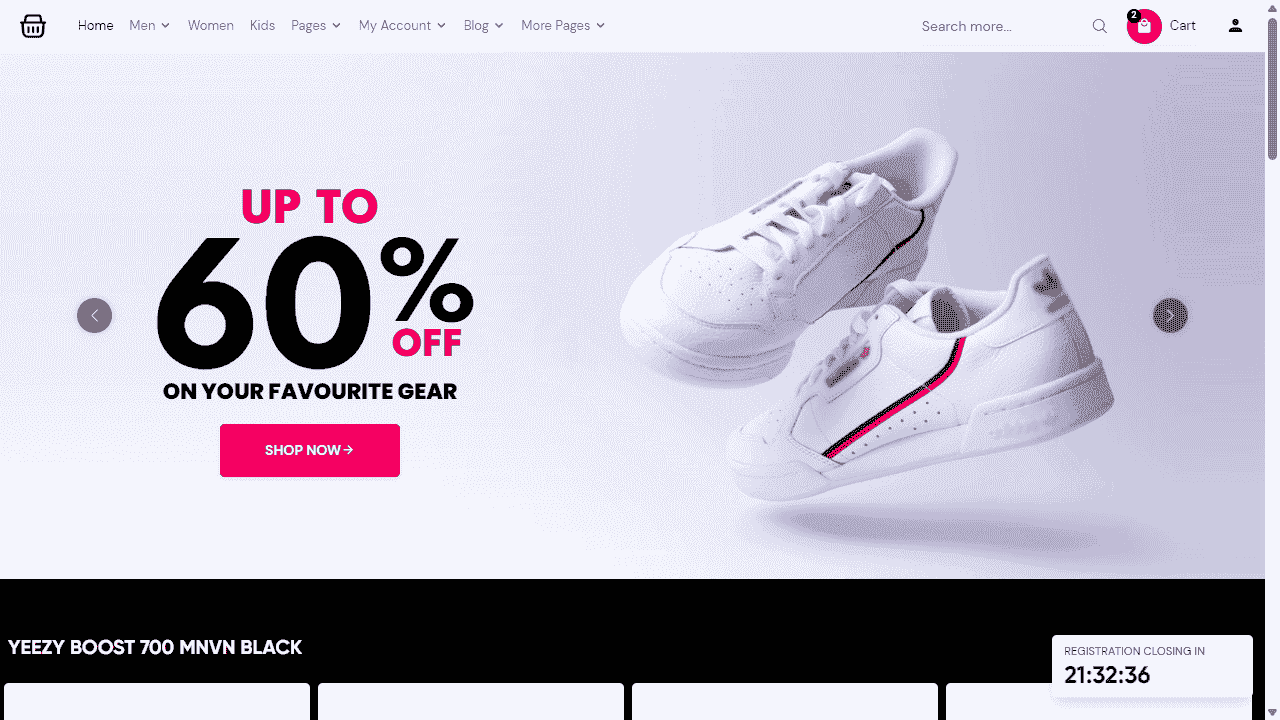 运动鞋商城电商网站模板免费下载免费下载 - 鹿快