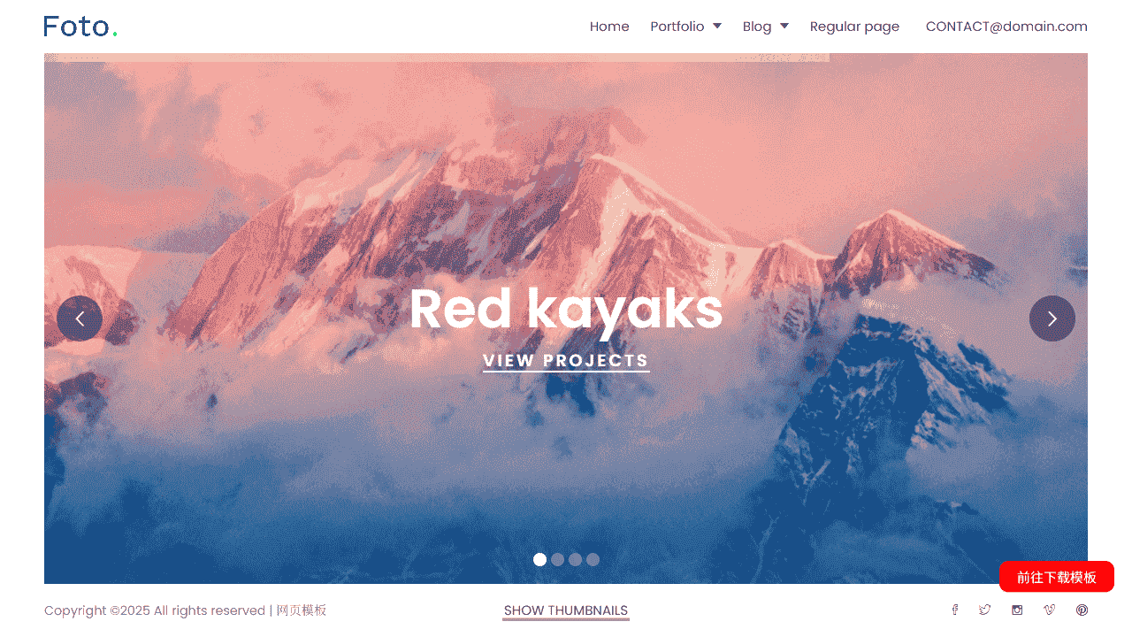 图片创作幻灯片展示响应式网站模板免费下载免费下载 - 鹿快