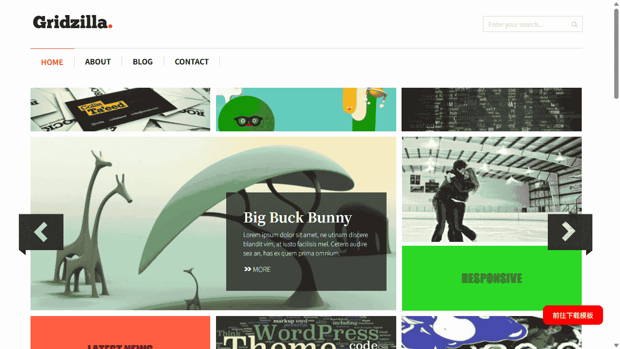 作品图片展示响应式网站模板免费下载 - 鹿快