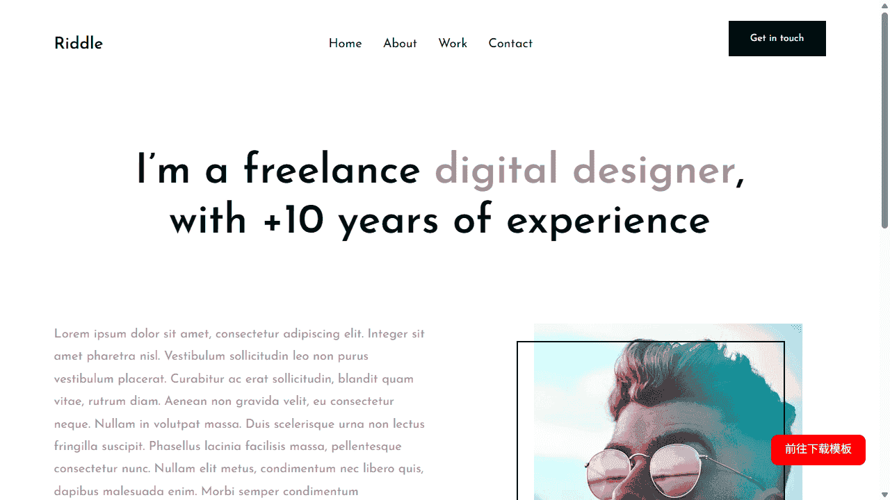 创意图片分类展示响应式网站模板免费下载免费下载 - 鹿快