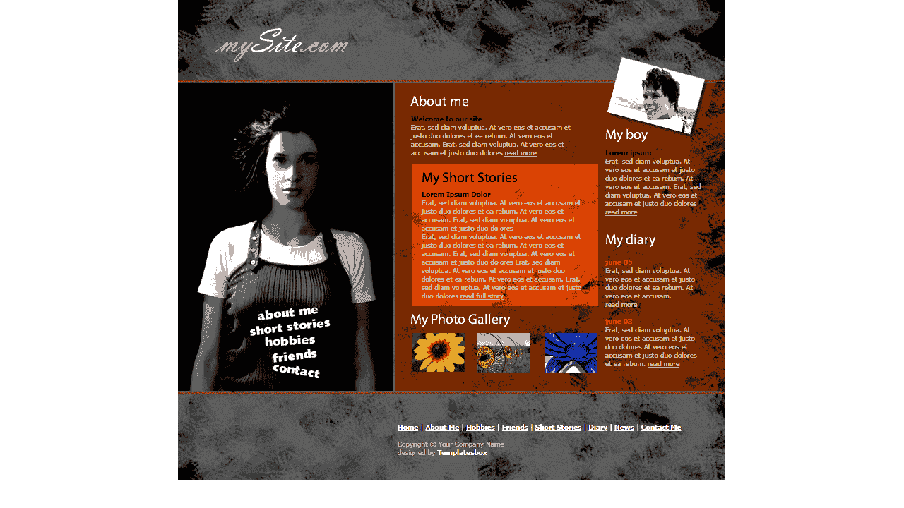 庆国庆_欧美女性自己的故事网站模板免费下载 - 鹿快