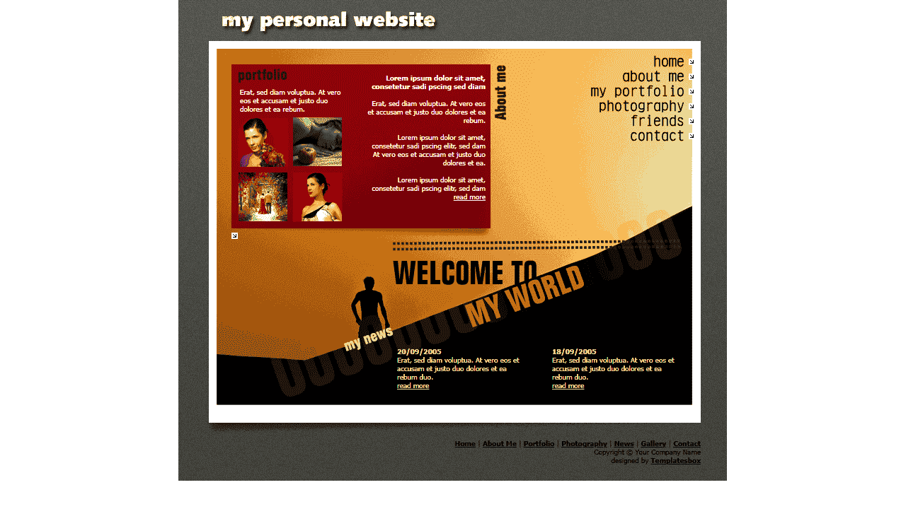 欧美个人相册模板 - 鹿快