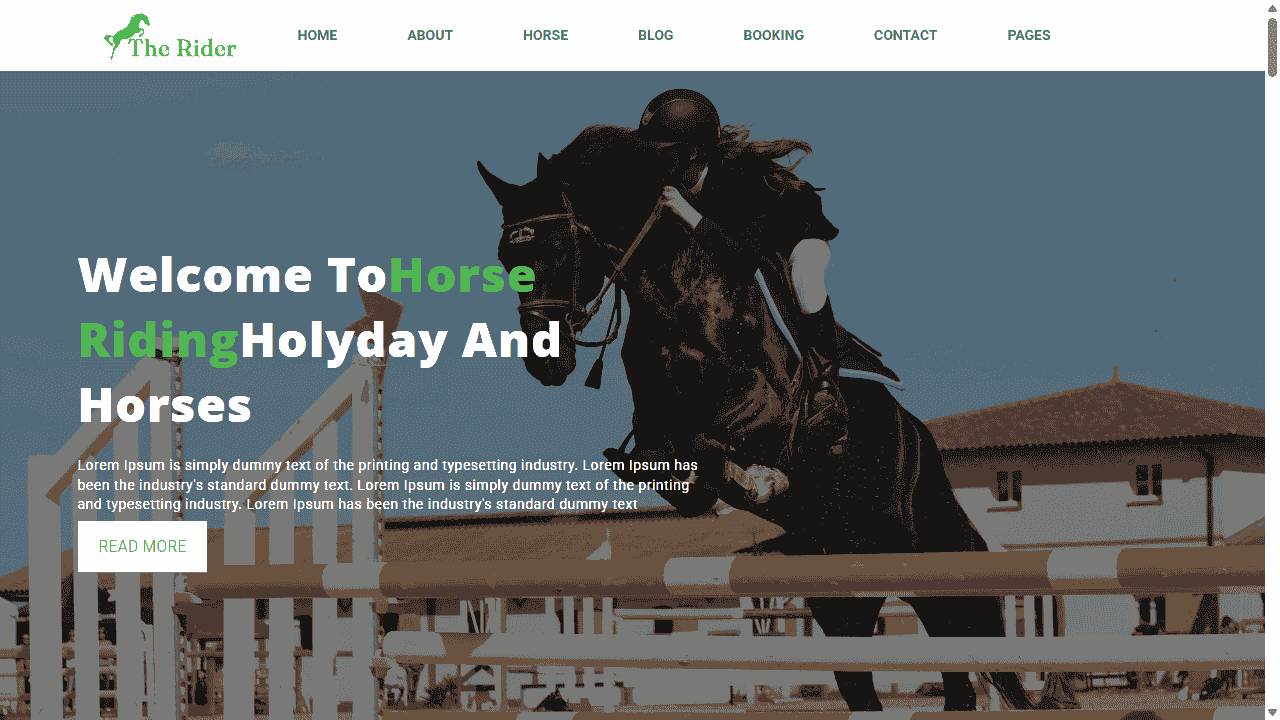 马术马场展示网站模板免费下载免费下载 - 鹿快