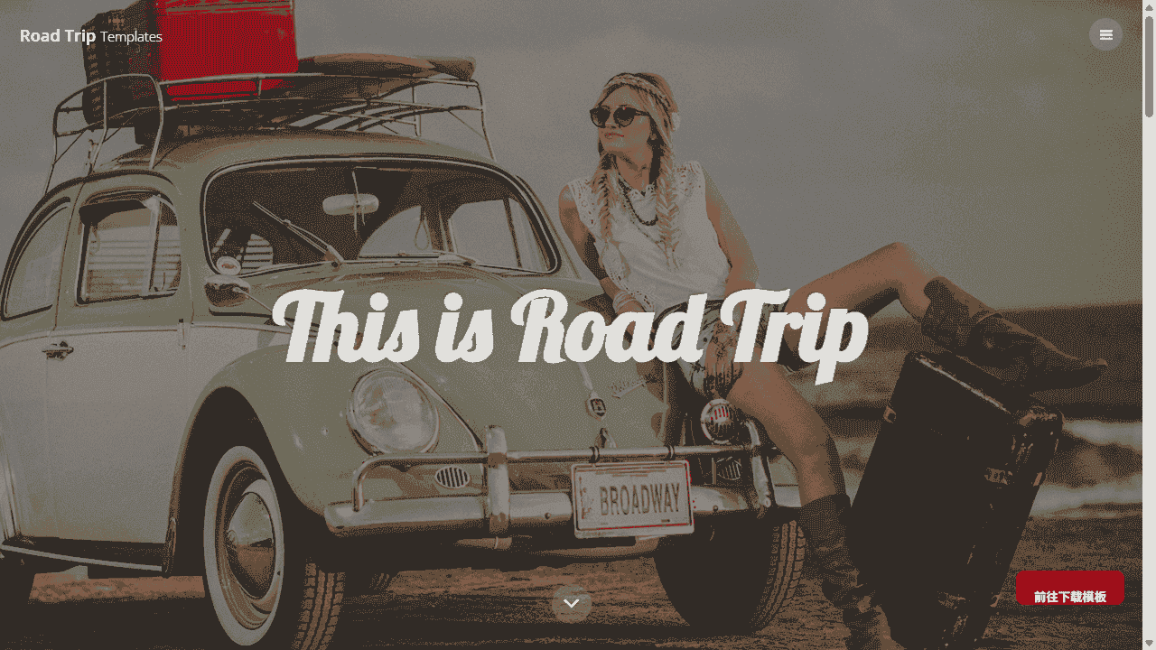 全屏图文背景展示网站模板免费下载 - 鹿快