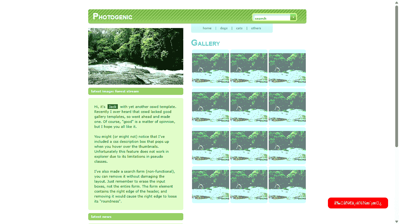 个人摄影照片网站模板免费下载 - 鹿快