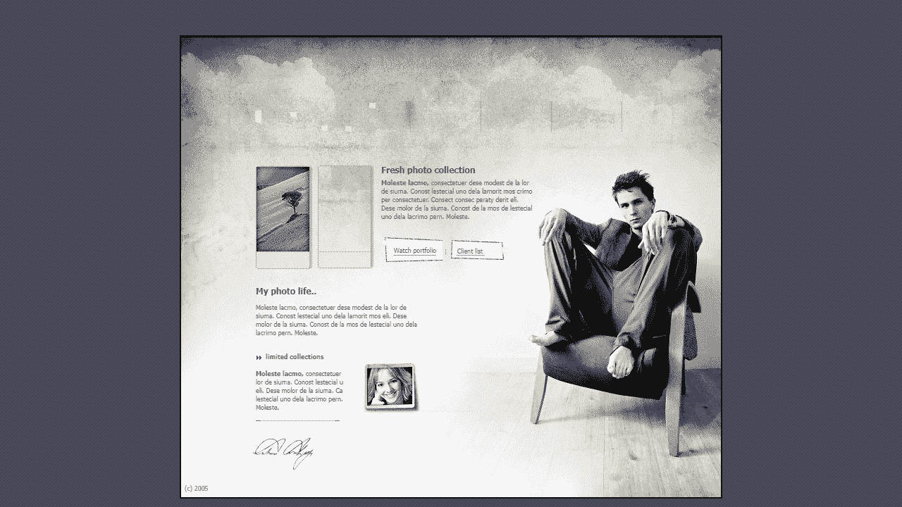 欧美风格个人照片收藏站模板 - 鹿快