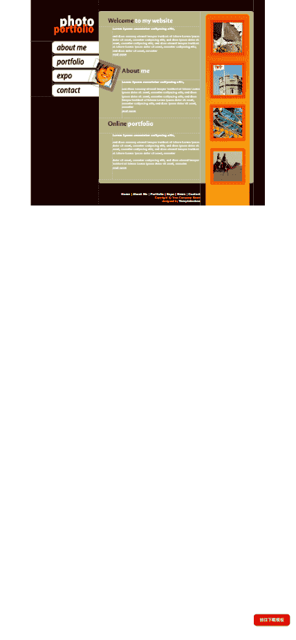 欧美式个人相册主页模板