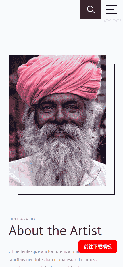 图库资源展示响应式网站模板免费下载