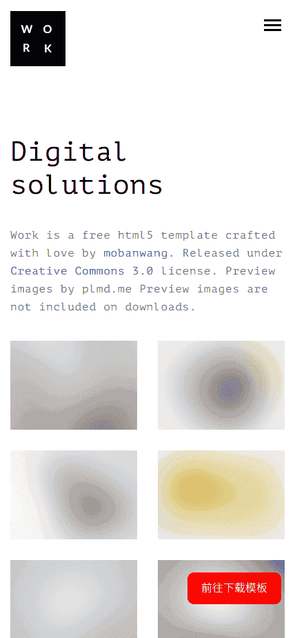 数字解决方案图片展示响应式网站模板免费下载