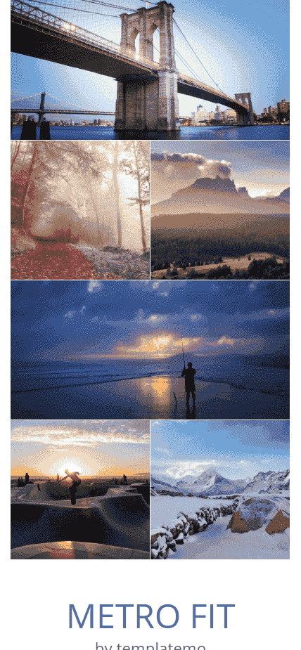 metro图片信息展示响应式网站模板免费下载