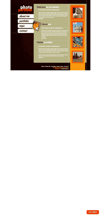 欧美个人相册网站模板免费下载