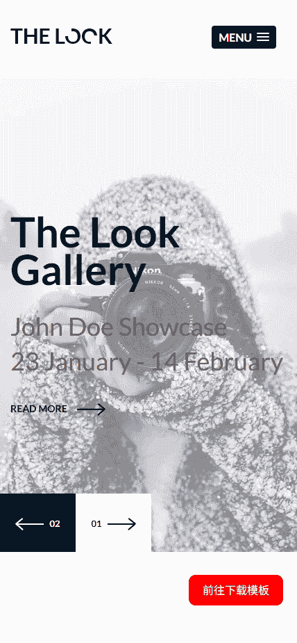 景观画廊展示响应式网站模板免费下载