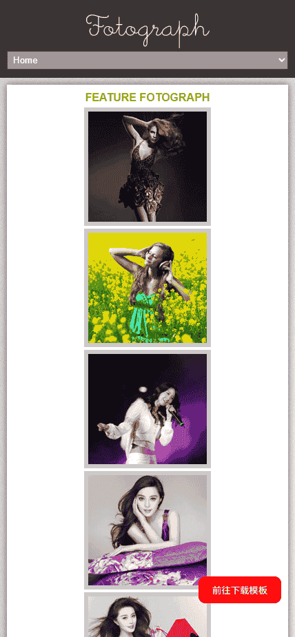 照片图库网站模板免费下载