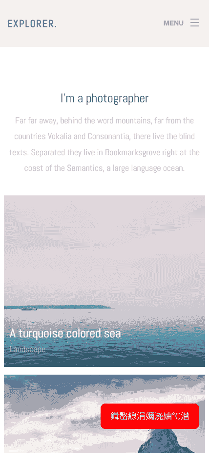 摄影作品排列网站模板免费下载