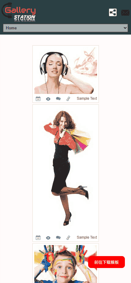 艺术画馆网站模板免费下载