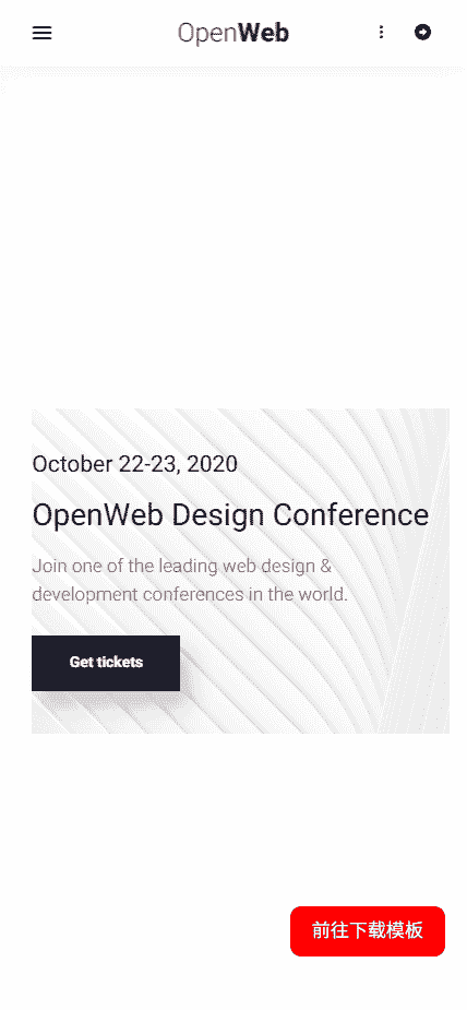 极简风格开发者大会-会议活动发布网站模板免费下载免费下载