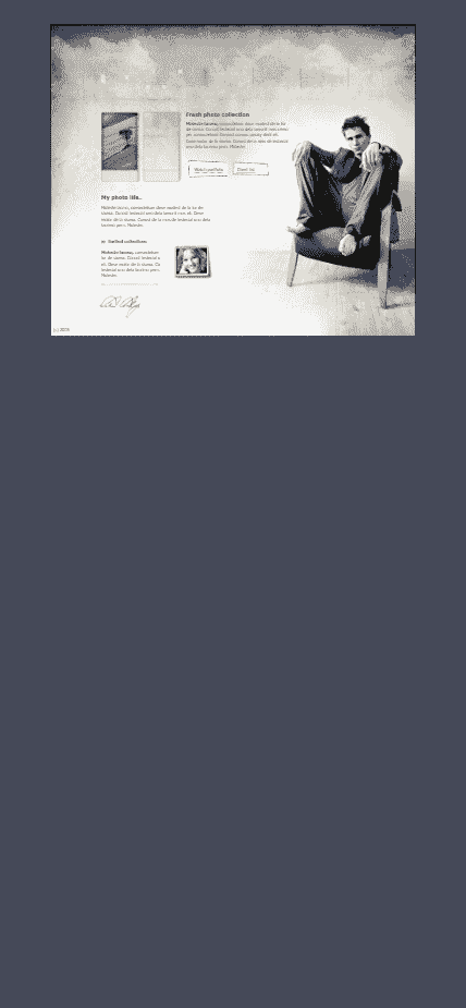 欧美风格个人照片收藏站模板