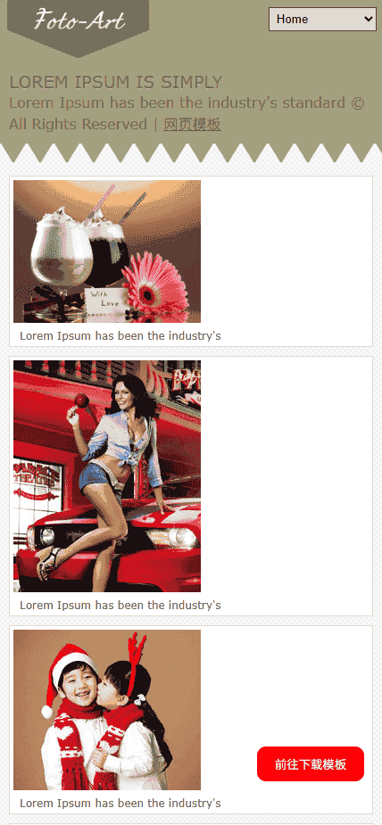 摄影艺术图片响应式网站模板免费下载