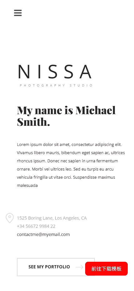 摄影团队简介展示响应式网站模板免费下载