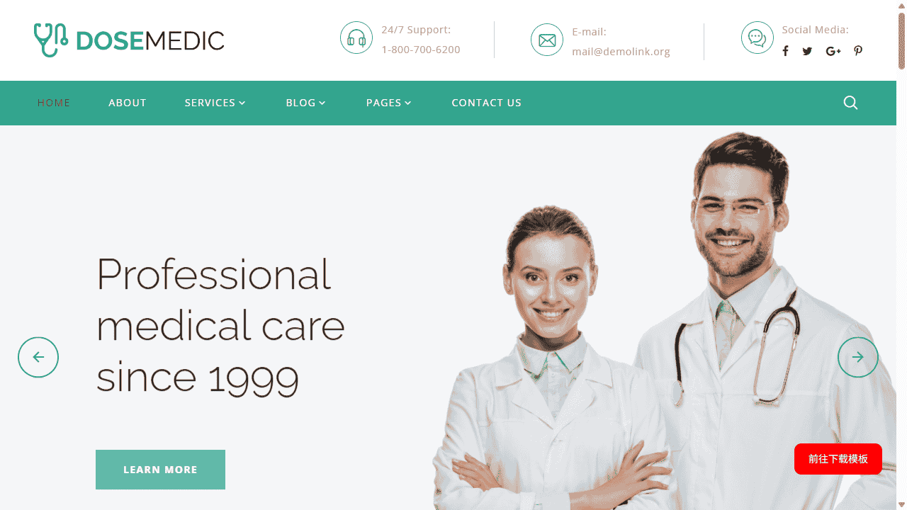 医疗服务团队展示网站模板源码免费下载源码免费下载 - 鹿快