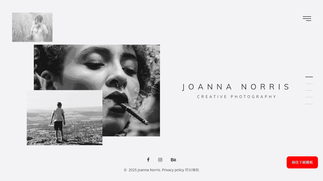 极简创意摄影展示网站模板源码免费下载 - 鹿快