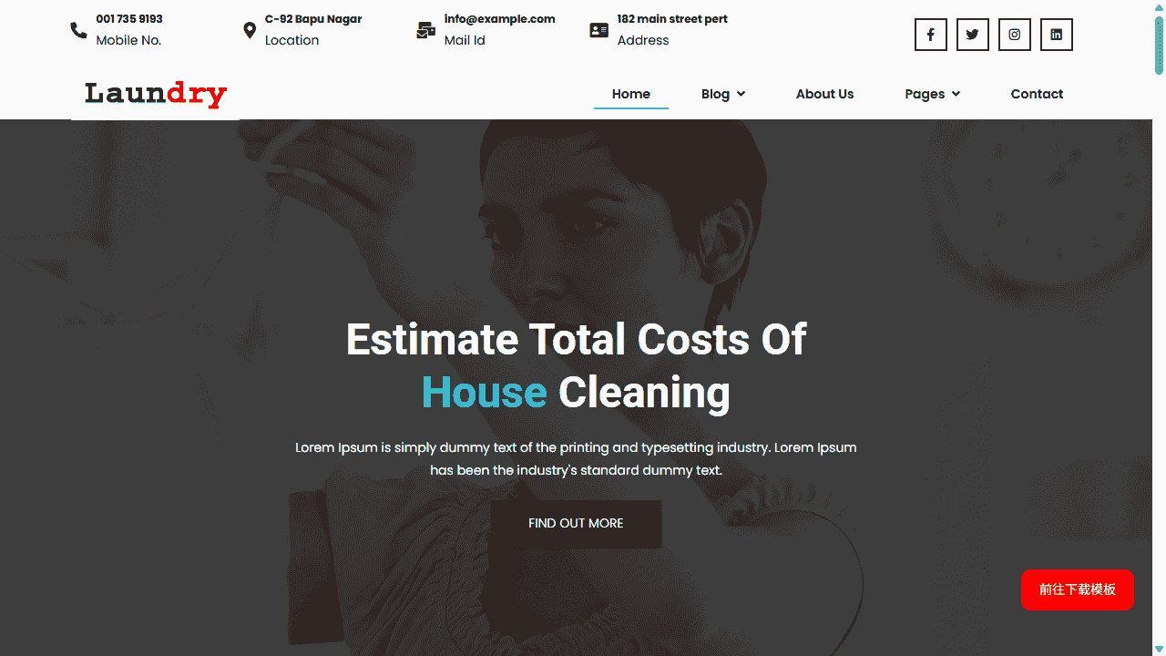 高品质清洁服务网站模板源码免费下载源码免费下载 - 鹿快
