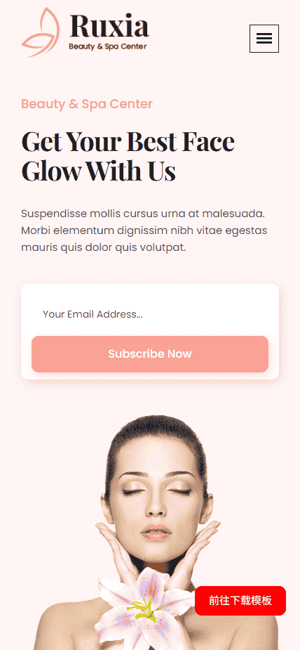 面部美容护理机构官网模板
